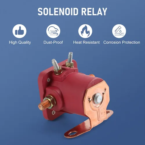 Miniatura 5 de JDMSPEED Nuevo relé solenoide rojo de 12 V de repuesto resistente para Ford Starter Car Truck reemplaza SW3, SNL135, B-6A-11450A, D2AF11450AA