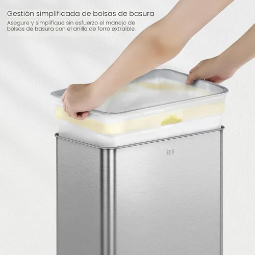 Miniatura 8 de EKO Mirage X - Bote de basura con sensor de movimiento de 21.1 galones, automático, grande, para cocina, sin contacto, de acero inoxidable