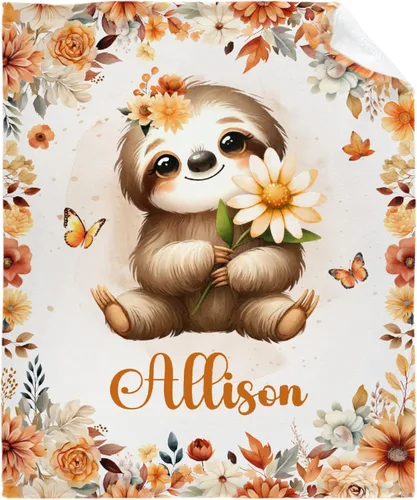 Miniatura 9 de Linda manta de perezoso, regalos lindos de perezosos para niñas, niños y mujeres, decoración de animales de peluche de perezoso, manta ligera