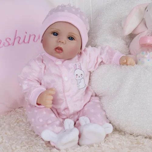 Miniatura 2 de Milidool Muñecas de bebé Reborn de 18 pulgadas, muñeca realista de bebé recién nacido, muñecas de silicona de aspecto real, con accesorios completos