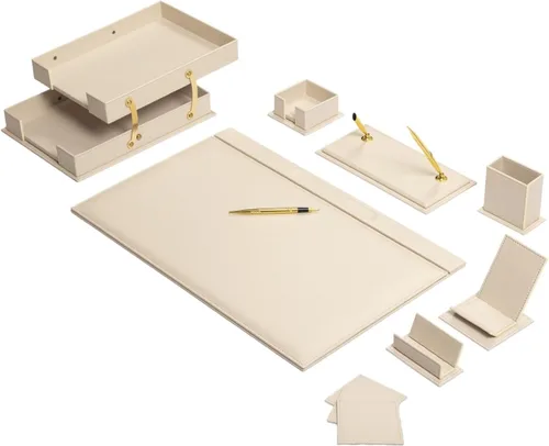 Miniatura 16 de MOOGCO Bonded Set - Accesorios de escritorio - Organizador de escritorio de cuero - Juego de cuero regenerado - Accesorios de escritorio de oficina