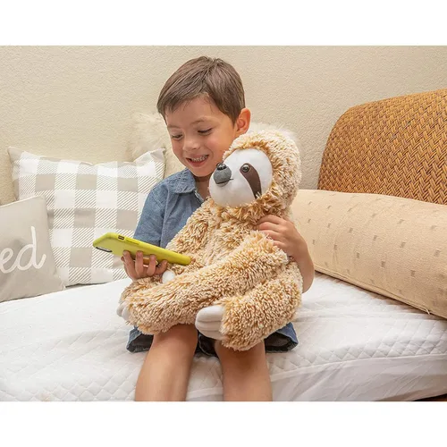 Miniatura 3 de Animal de peluche realista de perezoso – Piel tierna, abrazable y sedosa, lindo perezoso marrón de tres dedos para regalo de cumpleaños de novia