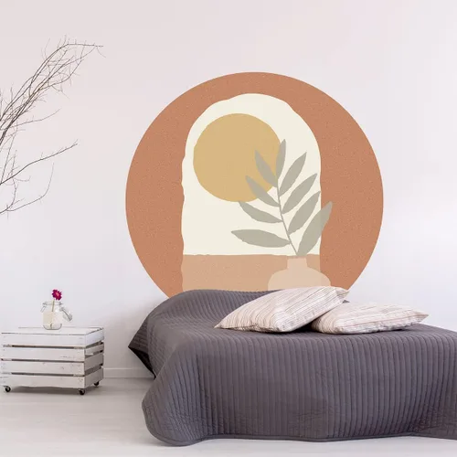 Miniatura 6 de Ambiance Sticker Papel pintado no tejido con frescos gigantes pre-pegados de montaña escandinava Ziska etiqueta decorativa H 60 x L 35.4 in
