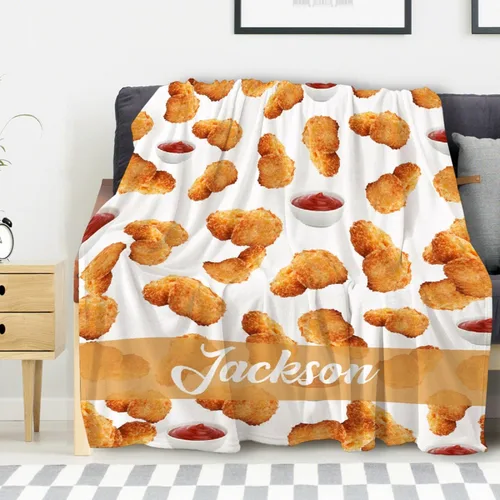 Miniatura 17 de Manta de Chips de Nachos para Otoño Invierno Primavera Todas las Estaciones Cálida Mullida 50x40 pulgadas para Pequeños Microfelpa Ligera Térmica