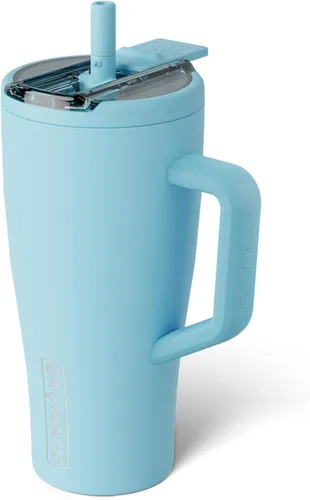 Miniatura 120 de BrüMate Era Flip - Vaso de 30 onzas con tapa con pajilla cubierta 100 % a prueba de fugas, popote higiénico cubierto, botella de agua de acero