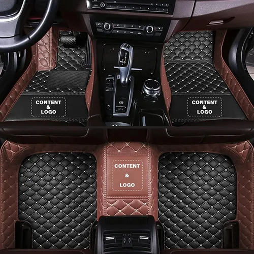 Miniatura 42 de Personaliza las alfombrillas de cuero de lujo de protección para todo tipo de clima para automóviles, SUV y camiones según el modelo automotriz beige