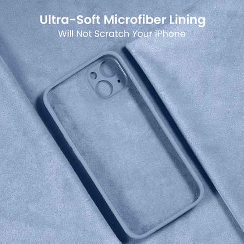 Miniatura 5 de FireNova Funda diseñada para iPhone 15, funda de silicona mejorada [protección de cámara] con [2 protectores de pantalla], forro interior de Azul