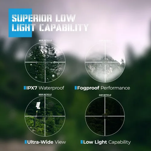 Miniatura 7 de Prazen Optics Ridgesite - Mira telescópica, segundo plano focal, lente totalmente multicapa ', IPX7 impermeable, torretas tapadas, alcance