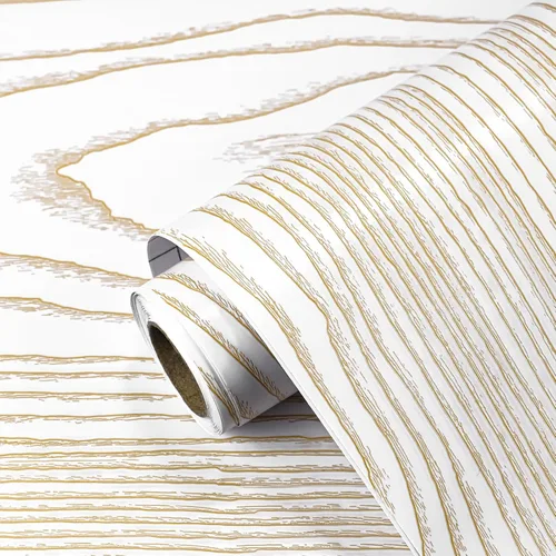 Miniatura 11 de Papel de Contacto de Madera Blanca Gruesa para Despegar y Pegar, Papel Tapiz de Grano de Madera para Encimeras y Gabinetes, Rollo de Vinilo