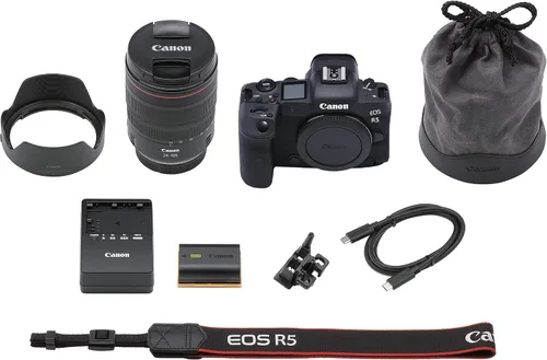 Miniatura 7 de Kit de cámara sin espejo Canon EOS R5 RF24-105mm F4 L is USM, cámara híbrida de fotograma completo, video 8K, sensor CMOS de 45 megapíxeles