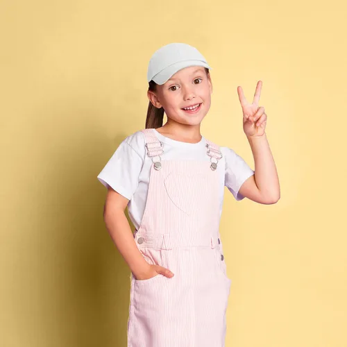 Miniatura 53 de DALIX Gorra plana de algodón, color marrón, náutico, rosa, rojo o blanco, para niños o jóvenes