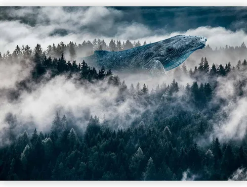 Miniatura 14 de artgeist Mural para pared Animal lobo 98x69 pulgadas - Papel tapiz no tejido de forro polar Decoración de pared Impresión fotográfica Diseño