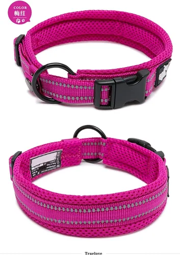 Miniatura 30 de Truelove TLC5011 - Collar para perro reflectante con hebilla Duraflex de alta calidad, cincha de nailon de alta calidad, sin estrangulamiento, Negro