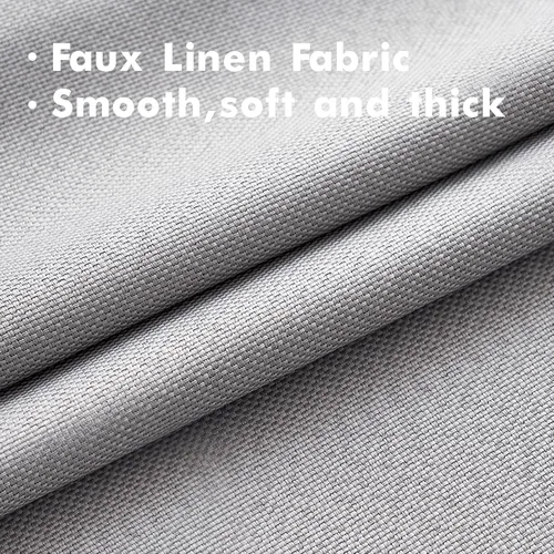 Miniatura 5 de MIULEE Cortinas con textura de lino de 90 pulgadas de largo, paneles de cortina para dormitorio/sala de estar, cortinas opacas con aislamiento