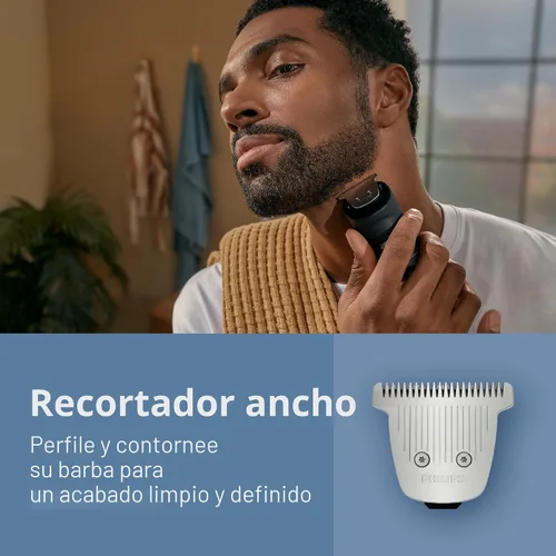 Miniatura 4 de Norelco Philips Recortador de barba Serie 7000, recortador 100% impermeable para hombres, 40 configuraciones de longitud de cabello, adaptabilidad