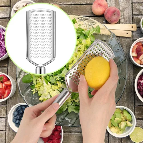 Miniatura 8 de Rallador de queso de mano, rallador de queso de acero inoxidable, ralladores de limón, pelador de verduras de cocina, rallador de alimentos