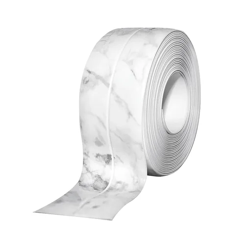 Cinta de calafateo para cocina y baño de 1.5" * 10.5', pegamento acrílico mejorado, PVC autoadhesivo impermeable, cinta de calafateo, moldura