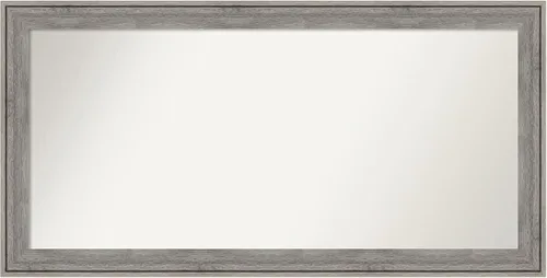 Miniatura 287 de Amanti Art Espejo de pared personalizado no biselado (24.5 x 24.5 pulgadas), marco gris marrón alta, varios tamaños personalizados, espejo de baño