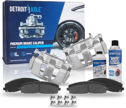 Miniatura 117 de Detroit Axle - Pastillas de freno de cerámica delanteras Reemplazo de pinza de freno derecha para Dodge Ram 1500 Dakota, Ram 1500 Classic - Juego