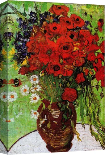 Miniatura 20 de Lienzo decorativo para pared, diseño de Van Gogh 32. Lirios y rosas