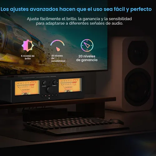 Miniatura 6 de Douk Audio VU3 PRO Medidor VU Analógico Dual, Interruptor de Amplificador de 2 Vías, Selector de Altavoces, Caja Conmutadora de Audio