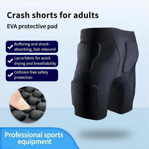 Miniatura 4 de Pantalones cortos de compresión acolchados, faja de fútbol acolchada para cadera y fútbol para hombres, protector de muslos para baloncesto