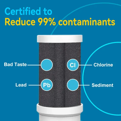 Miniatura 2 de ALTHY Filtro de agua para grifo, purificador de agua sin BPA, certificado que reduce el cloro, metales pesados y mal sabor, solo se adapta a grifo
