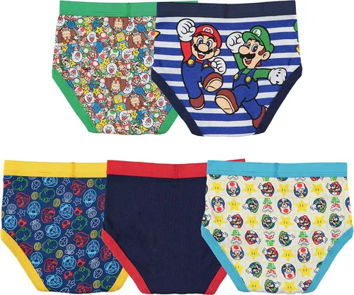 Miniatura 2 de Boys 420Super Mario Bros. 5-Pack Boxer Briefs
