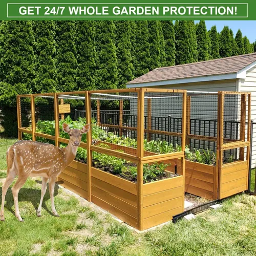 Miniatura 3 de Mklsit Valla de malla para ciervos, 8 x 100 pies, red de jardín resistente para protección de jardín, árboles frutales, plantas vegetales contra