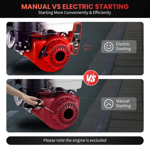 Miniatura 2 de Kit de conversión de arranque eléctrico para motor GX160/GX200 - Motor de arranque de 12 V, volante e interruptor de llave Kit de motor