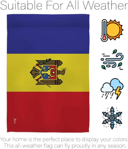Miniatura 6 de Americana Home & Garden Bandera de jardín de Moldavia Regional Nación Internacional del Mundo País Particular Decoración de Casa Banner Pequeño