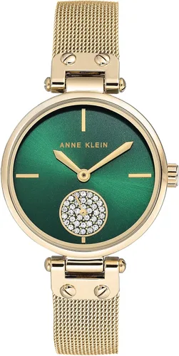 Miniatura 5 de Anne Klein Reloj de pulsera de malla acentuada con cristal prémium para mujer