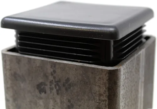 Miniatura 5 de Tapa cuadrada negra de plástico de 4 x 4 pulgadas, tapón de acabado, tapa de extremo de tubo de tubo, universal para silla duradera (20)