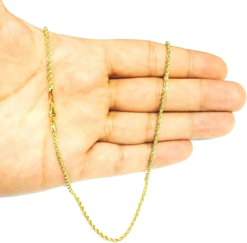 Miniatura 4 de Jewelry Affairs 14K Yellow Gold Filled Solid Rope Chain Necklace, 2.1mm