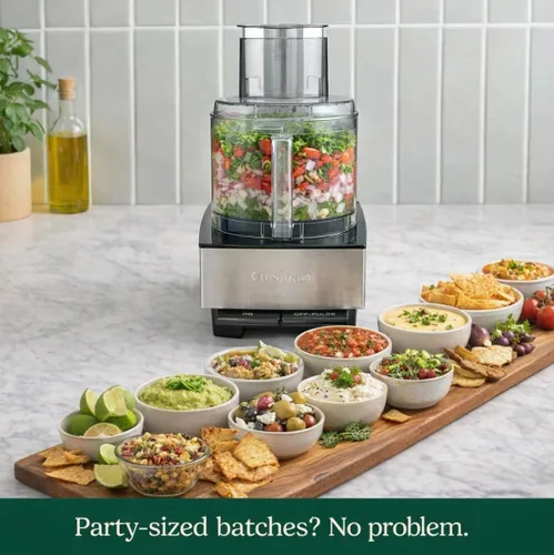 Miniatura 10 de Procesador de alimentos Cuisinart, picador de verduras de 14 tazas para picar, cortar en cubos, rallar, puré y amasar masa, motor de 720 vatios