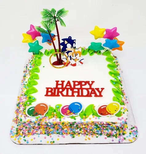 Miniatura 6 de Decoración para pastel de cumpleaños Sonic (diseño único)