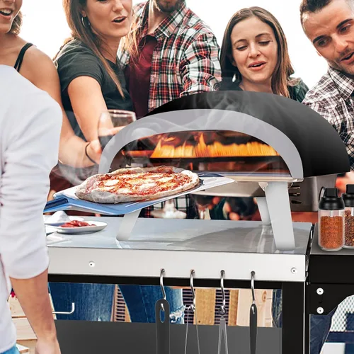 Miniatura 8 de Mesa de Parrilla Plegable para Interior Portátil Compatible con Parrilla de Madera al Aire Libre Ninja (Serie OG701 OG850 OG951), Espacio Grande