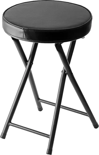Miniatura 12 de パール金属(PEARL METAL) Respaldo incluido, BLKP Silla de tubo plegable, 28.7 in, negro mate