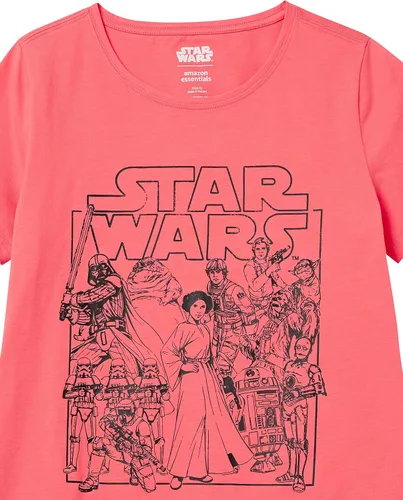 Miniatura 10 de Tienda Essentials Disney Marvel Star Wars Camisetas de manga corta con cuello redondo para mujer, paquete de 2