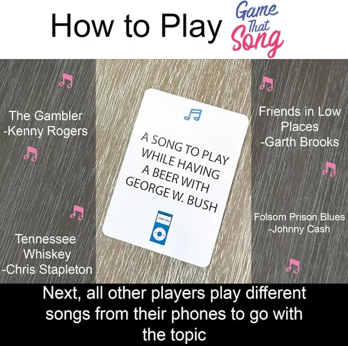 Miniatura 3 de Game That Song Expansión de mezcla de 2000, 50 cartas nuevas, juego de cartas de música para familiares, adultos y adolescentes. Divertida diversión
