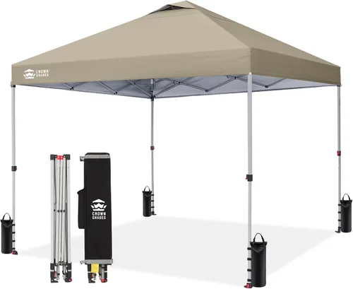 Miniatura 32 de CROWN SHADES Toldo desplegable de 8 x 8 pulgadas, tienda de campaña de playa con instalación CenterLok de un empuje, parasol fácil para exteriores
