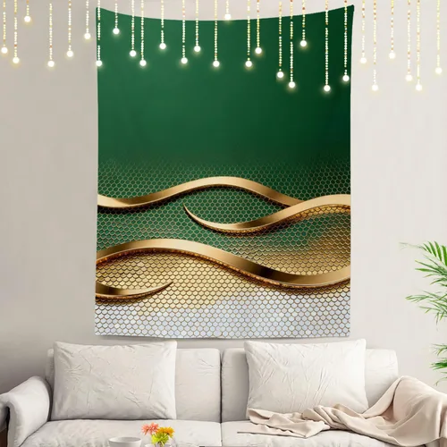 Miniatura 112 de Shrahala Tapiz de pared azul brillante, acuarela azul degradado para colgar en la pared, tapiz grande decorativo de fibra de poliéster, dobladillo