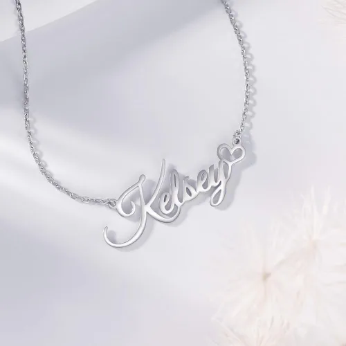 Miniatura 3 de Collar con nombre personalizado, collares de plata de ley personalizados para mujer, collares con nombre personalizados, joyería de regalo para mujer