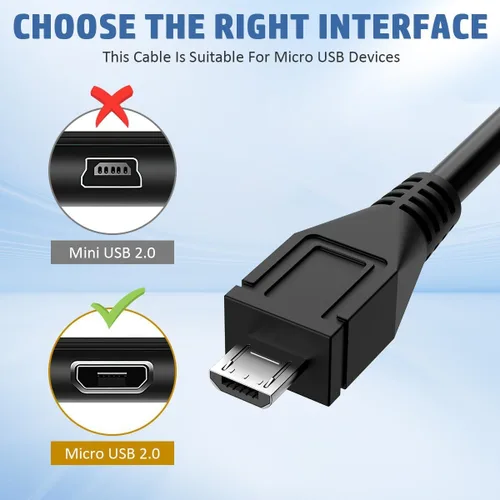 Miniatura 4 de EAGLEGGO Cable de carga micro USB (6.6 ft), para Astro MIXAMP PRO TR, USB 2.0, 6.5 pies, negro