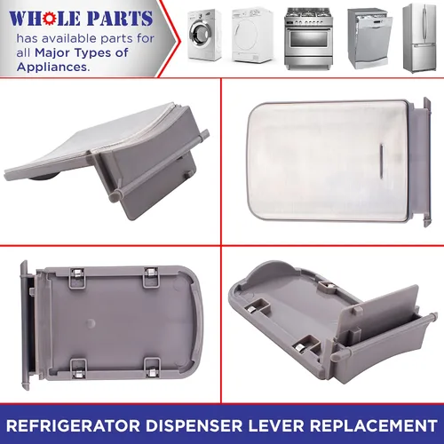Miniatura 5 de Whole Parts - Conjunto de palanca para dispensador de refrigerador Whole Parts DA97-11867A, repuesto y compatible con algunos refrigeradores