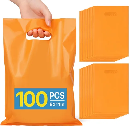 Miniatura 10 de ANZNKU 50 bolsas negras de recuerdo de fiesta, 8 x 11 pulgadas, bolsa de regalo para dulces de Pascua, joyas artesanales, bolsas de regalo