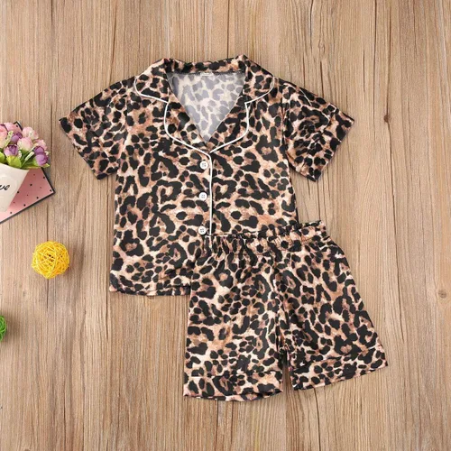 Miniatura 56 de Conjunto de pijama de manga larga con botones para niña pequeña, conjunto de ropa de dormir