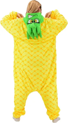 Miniatura 4 de vavalad Disfraces de piña para adultos, pijamas de una pieza, piña, fruta y piña, regalos para mujeres y hombres