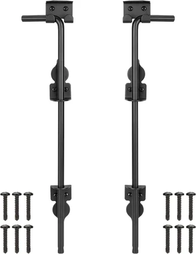 Miniatura 13 de Barra de caída de 24 pulgadas para tornillo de bastón de puerta resistente, pestillo de suelo para puertas de madera, tope de puerta para vallas