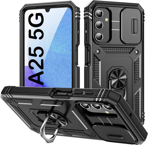 Miniatura 86 de PASNEW Funda para Samsung Galaxy A54, Soporte Metálico y Cubierta Deslizante para Cámara, Militar Multicapa Resistente de Cuerpo Completo a Prueba